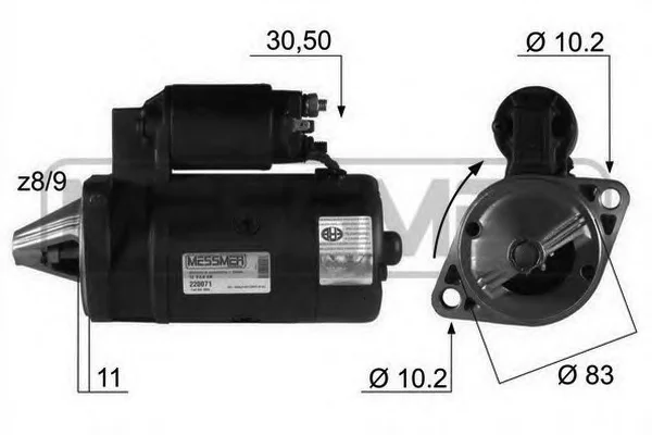 220071 MESSMER Стартер (фото 1)