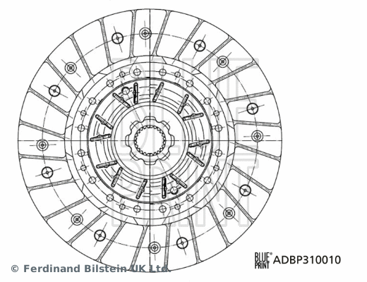 ADBP310010 BLUE PRINT Диск сцепления (фото 1)