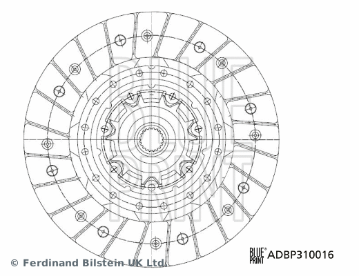 ADBP310016 BLUE PRINT Диск сцепления (фото 1)