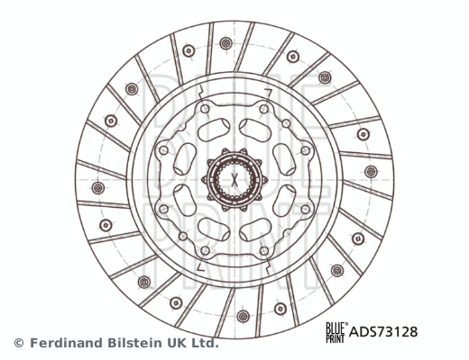 ADS73128 BLUE PRINT Диск сцепления (фото 1)