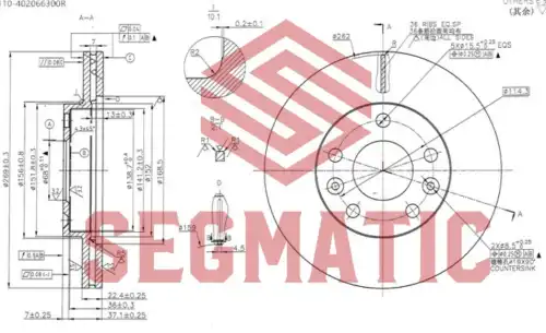 SBD30093049 SEGMATIC Тормозной диск sbd30093049 (фото 1)