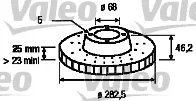 186583 VALEO Тормозной диск (фото 1)