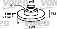 186775 VALEO Тормозной диск (фото 1)