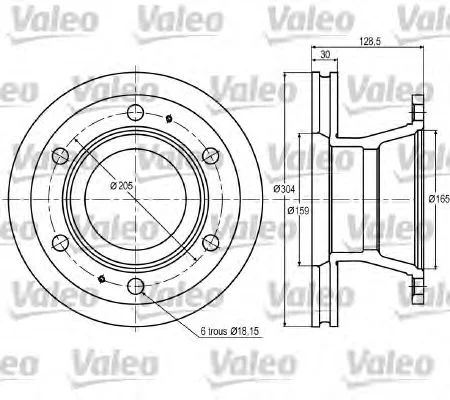 187003 VALEO Тормозной диск (фото 1)