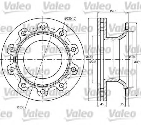 187057 VALEO Тормозной диск (фото 1)