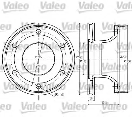 187063 VALEO Тормозной диск (фото 1)