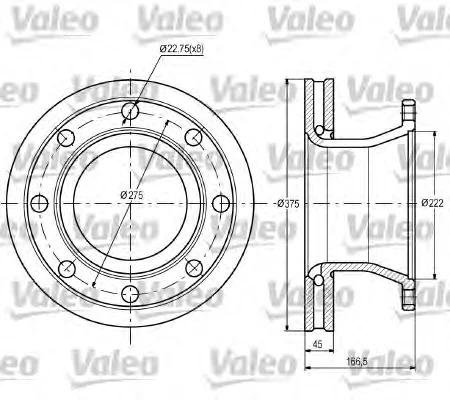 187092 VALEO Тормозной диск (фото 1)