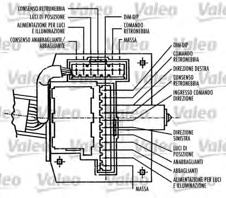 251337 VALEO Переключатель подрулевой (поворотники, стеклоочиститель, свет, сигнал, аварийка) (фото 2)