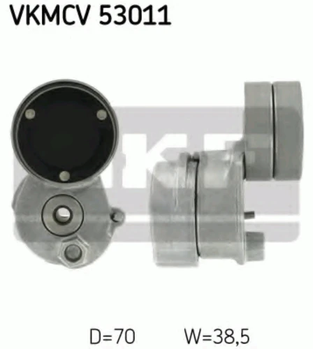 VKMCV 53011 SKF Натяжной ролик, поликлиновой ремень (фото 2)