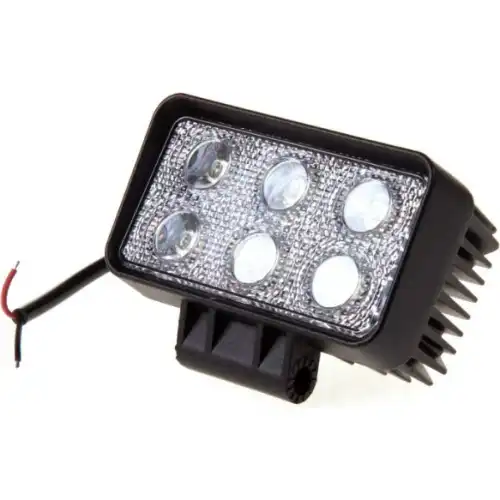 S07201036 SKYWAY Фара светодиодная off road прямоугольная 12v/24v 18w 6 диодов рассеиваемый свет 1шт. (фото 1)