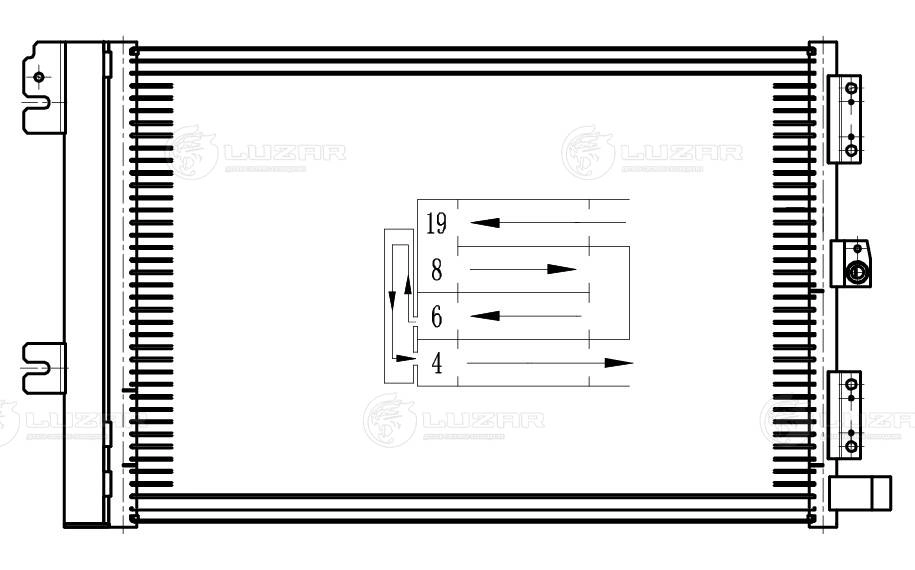 LRAC 0323 LUZAR Конденсатор, кондиционер (фото 2)