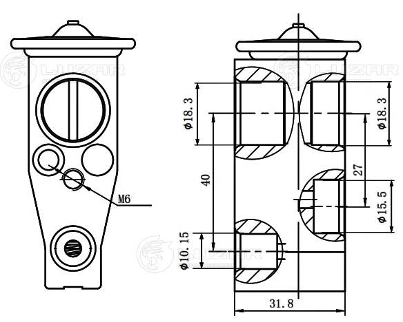 LTRV 1919 LUZAR Расширительный клапан, кондиционер (фото 1)