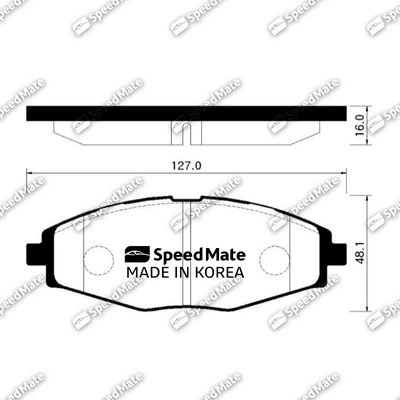 SM-BPG008 SpeedMate Комплект тормозных колодок, дисковый тормоз (фото 2)