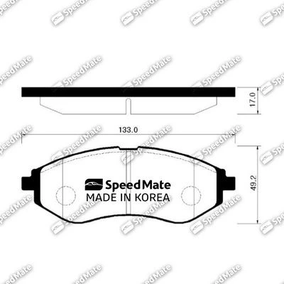 SM-BPG013 SpeedMate Комплект тормозных колодок, дисковый тормоз (фото 2)