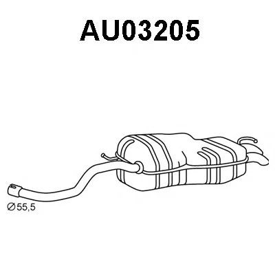 AU03205 VENEPORTE Глушитель выхлопных газов конечный (фото 1)