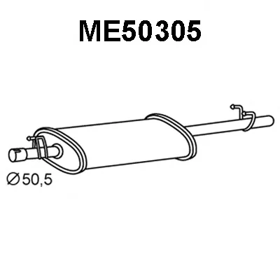 ME50305 VENEPORTE Глушитель выхлопных газов конечный (фото 1)