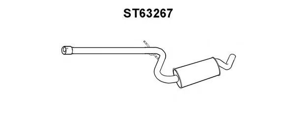 ST63267 VENEPORTE Предглушитель выхлопных газов (фото 1)