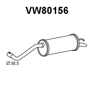 VW80156 VENEPORTE Глушитель выхлопных газов конечный (фото 1)