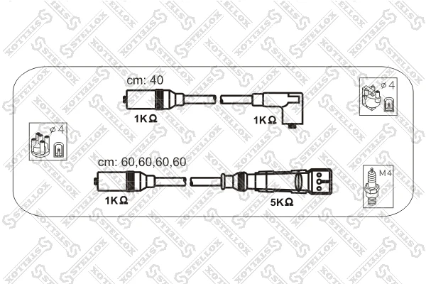 10-38330-SX STELLOX Комплект проводов зажигания (фото 2)