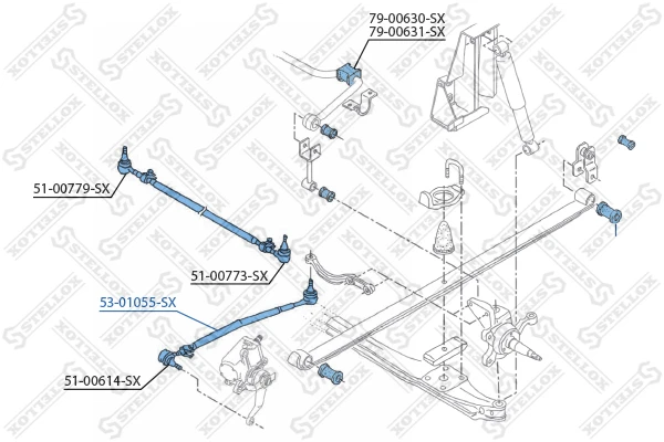 53-01055-SX STELLOX Осевой шарнир, рулевая тяга (фото 3)