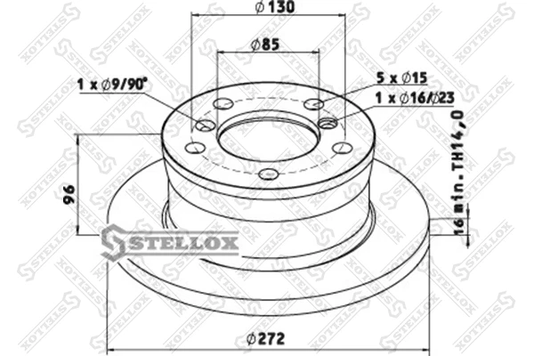85-00763-SX STELLOX Тормозной диск (фото 2)