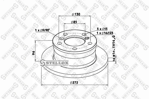 85-00763-SX STELLOX Тормозной диск (фото 3)