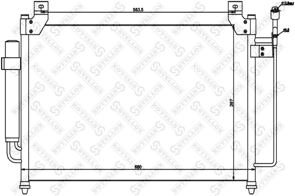 10-45664-SX STELLOX Конденсатор, кондиционер (фото 2)