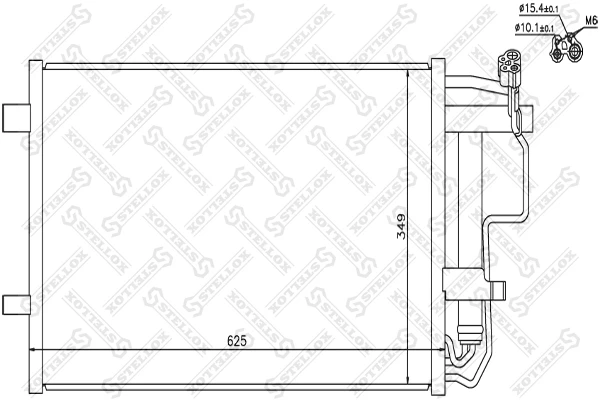 10-45710-SX STELLOX Конденсатор, кондиционер (фото 2)