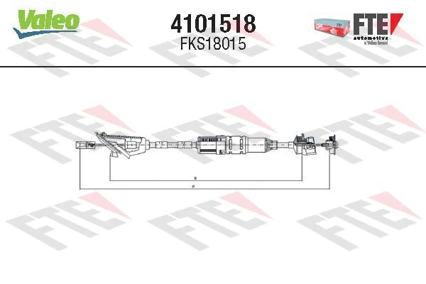 4101518 VALEO Трос, управление сцеплением (фото 1)