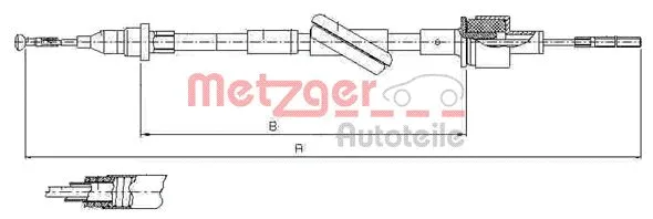 10.2444 METZGER Трос, управление сцеплением (фото 1)