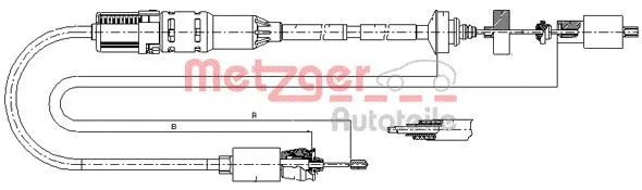 10.2967 METZGER Трос, управление сцеплением (фото 1)