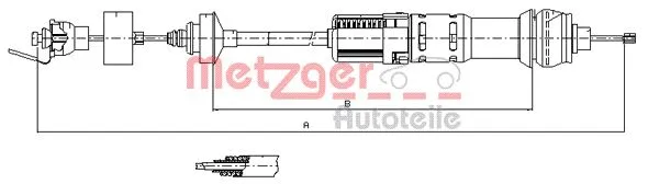 11.2284 METZGER Трос, управление сцеплением (фото 3)