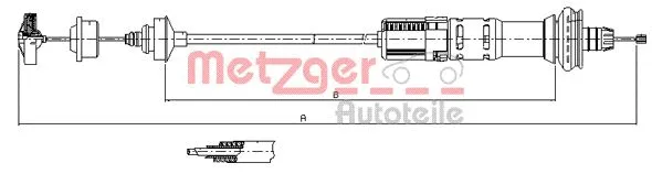 11.3028 METZGER Трос, управление сцеплением (фото 1)