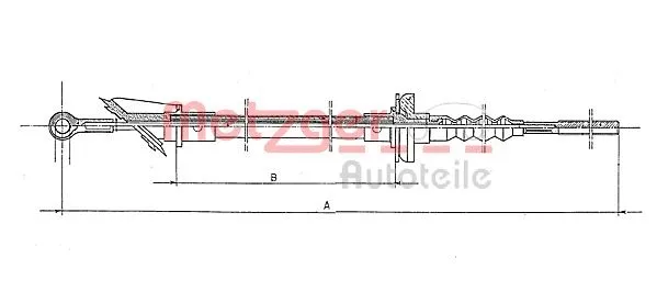 1172.1 METZGER Трос, управление сцеплением (фото 1)