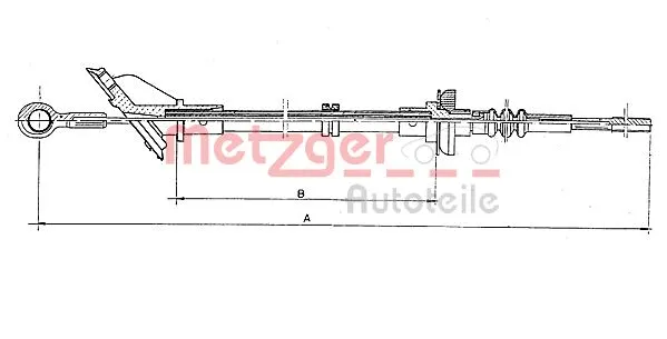 1902.5 METZGER Трос, управление сцеплением (фото 1)