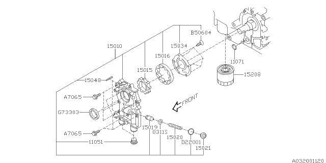 15208-AA130 SUBARU Фильтр масляный 15208-aa130 (фото 6)