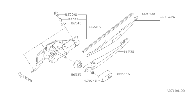 86542KG080 SUBARU Щетка стеклоочистителя subaru (фото 2)