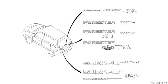 93073SC000 SUBARU Эмблема s12 09- 93073sc000 (фото 3)