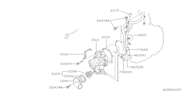 21210AA030 SUBARU Термостат с прокладкой - 21210aa030 (фото 6)