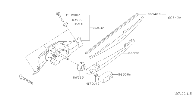 86542SC080 SUBARU Щетка стеклоочистителя subaru (фото 6)