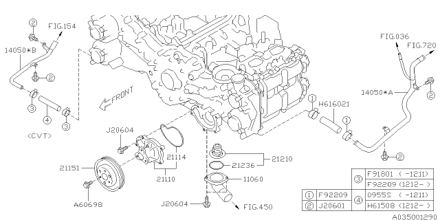 21210AA181 SUBARU Термостат ej20/25b (фото 6)