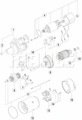 MS 1184 KNECHT/MAHLE Стартер (фото 1)