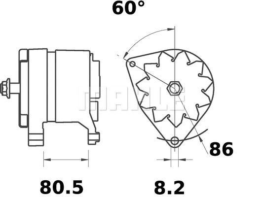 MG 1171 KNECHT/MAHLE Генератор (фото 2)