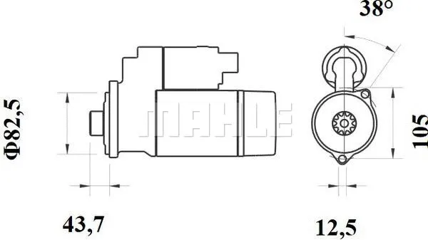 MS 1179 KNECHT/MAHLE Стартер (фото 1)