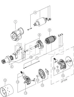 MS 1179 KNECHT/MAHLE Стартер (фото 3)