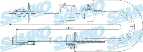 C0032C SAMKO Трос, управление сцеплением (фото 1)