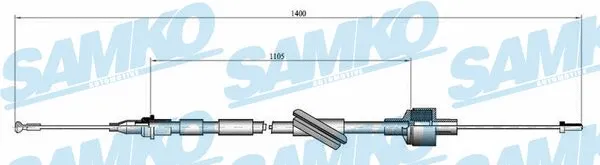 C0104C SAMKO Трос, управление сцеплением (фото 1)