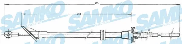 C0133C SAMKO Трос, управление сцеплением (фото 1)