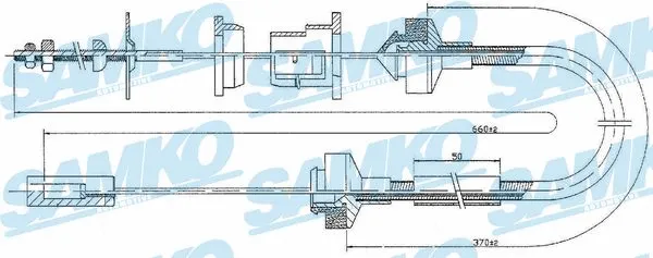 C0149C SAMKO Трос, управление сцеплением (фото 1)