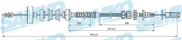 C0175C SAMKO Трос, управление сцеплением (фото 1)
